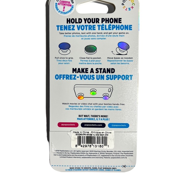 Universal POPSOCKET PopMinis White gold Marble 3 Pack Removable Phone Grip Stand - Picture 10 of 12